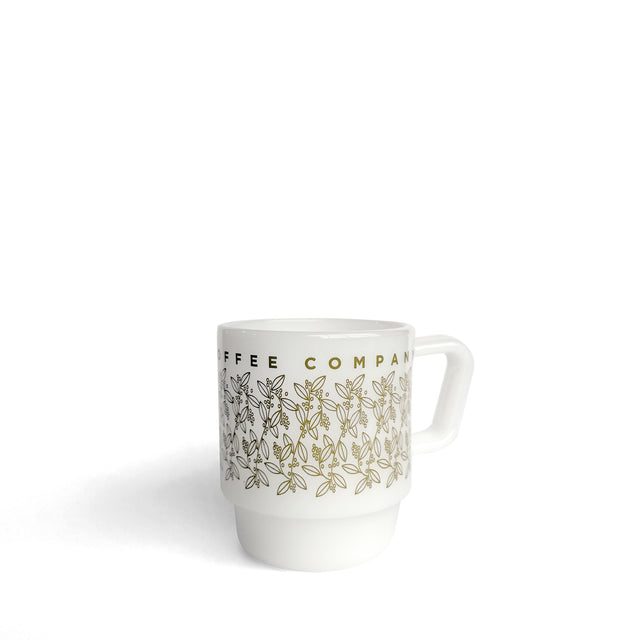 Messenger Branches Milk Glass Mug