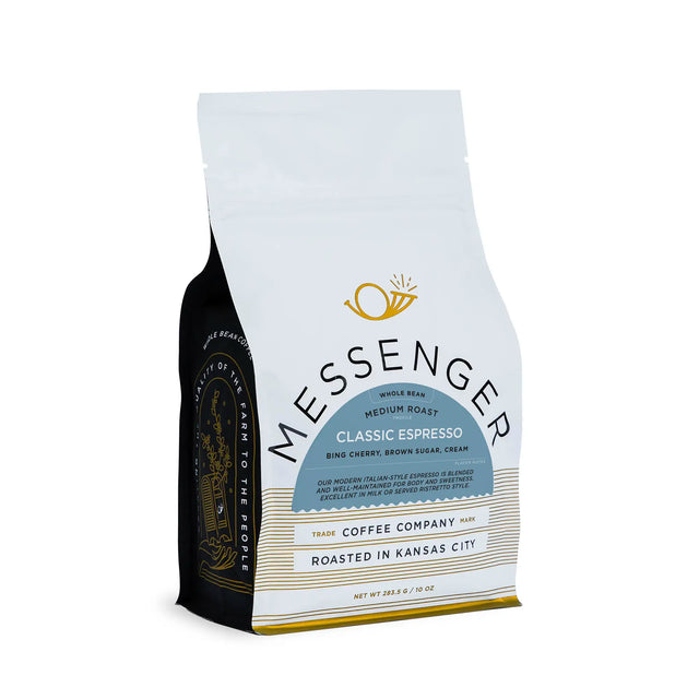 Messenger Coffee Classic Espresso Bag on a white background